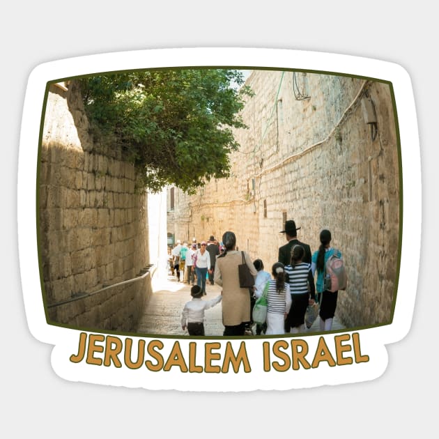 Israel, Jerusalem. Old City Street Sticker by UltraQuirky